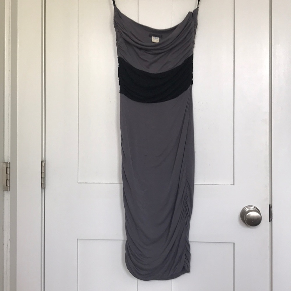 Grey (w/ Black Band) Tube Dress